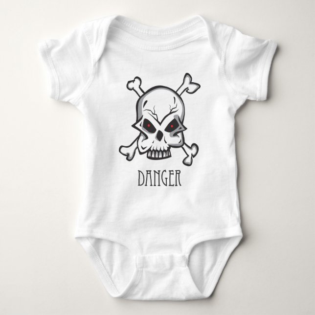 Danger - 1 baby bodysuit (Front)