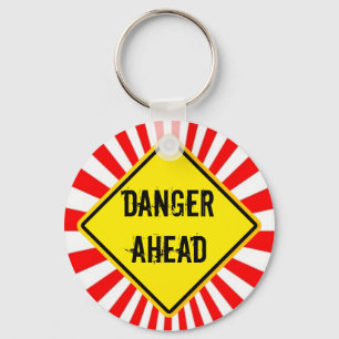 danger ahead keychain