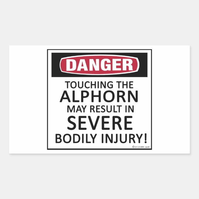 Danger Alphorn Sticker (Front)
