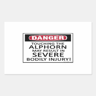 Danger Alphorn Sticker