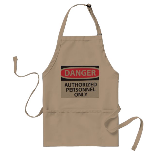 Danger Authorized Personel Only Apron (Front)