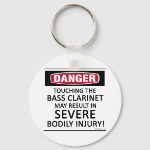 Danger Bass Clarinet Keychain