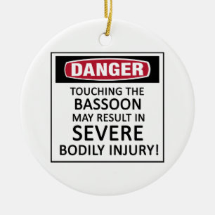 Danger Bassoon Ceramic Ornament