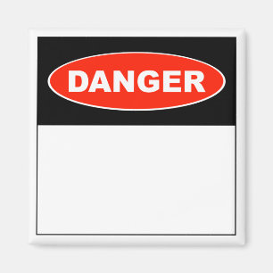 Danger (blanc) - aimant
