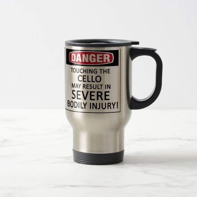 Danger Cello Travel Mug (Right)