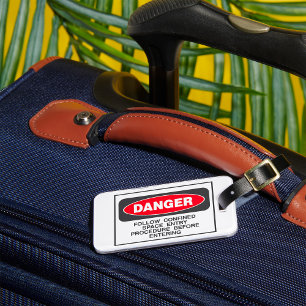 Danger Confined Space Entry Safety Warning Luggage Tag