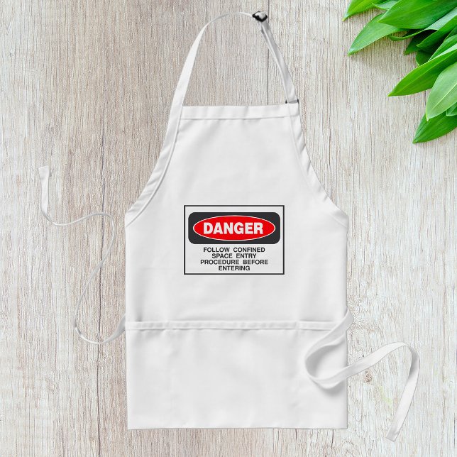 Danger Confined Space Entry Safety Warning Standard Apron (Creator Uploaded)