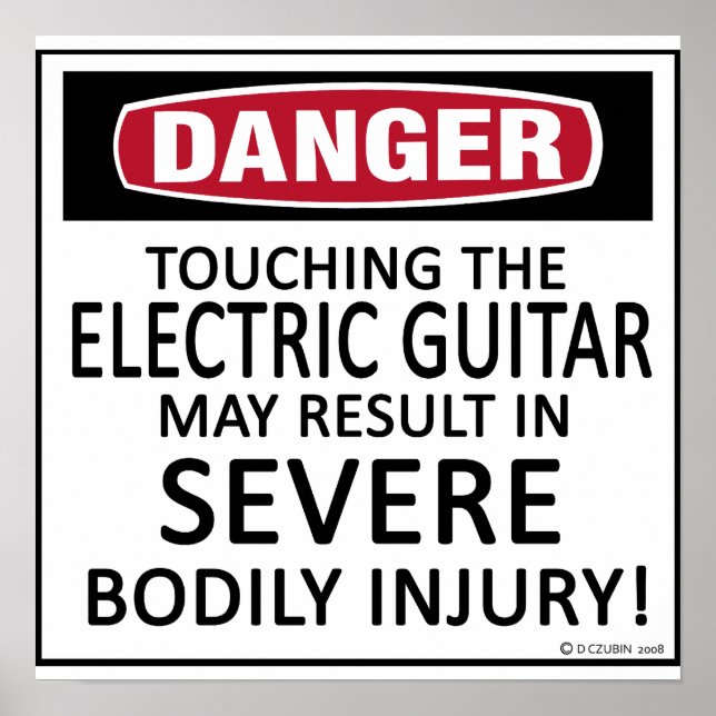 Danger Electric Guitar Poster (Front)