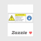 Danger Equipment Starts Automatically Label