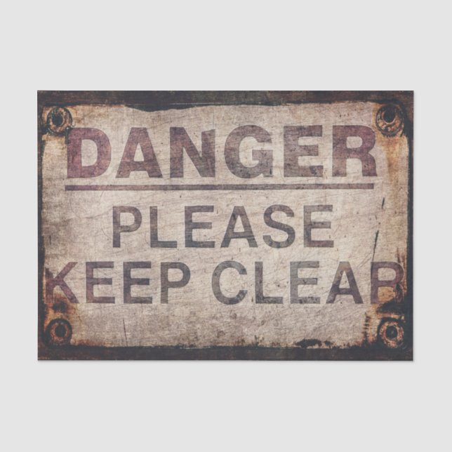 Danger Furniture Decoupage or Tissue Paper (Front)
