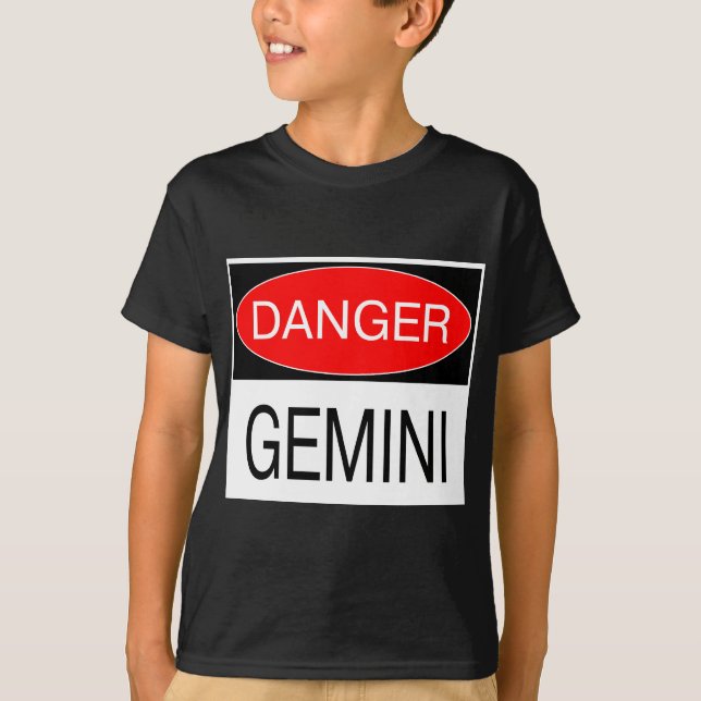 Danger - Gemini Funny Astrology T-Shirt Hat Mug (Front)
