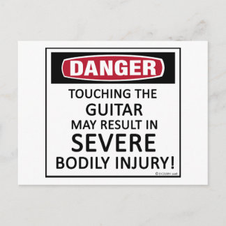 Danger Guitar Postcard