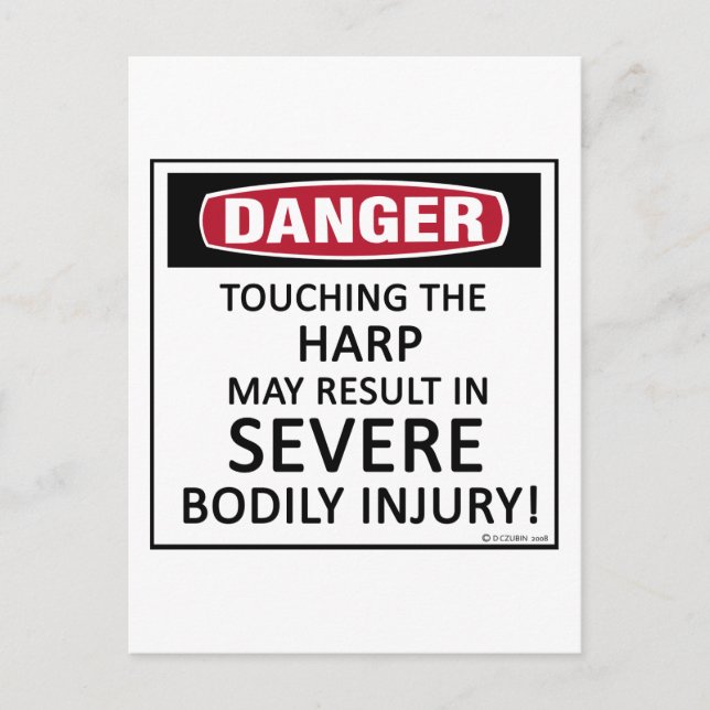Danger Harp Postcard (Front)
