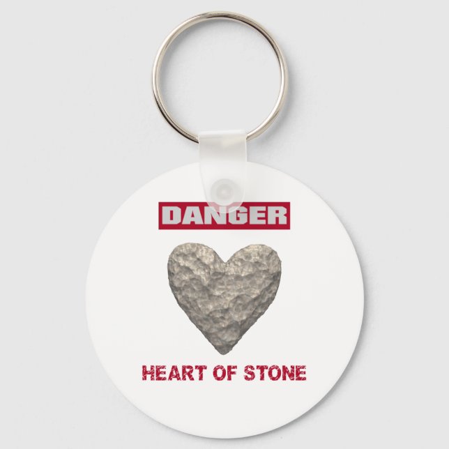 DANGER:  Heart of Stone Keychain (Front)