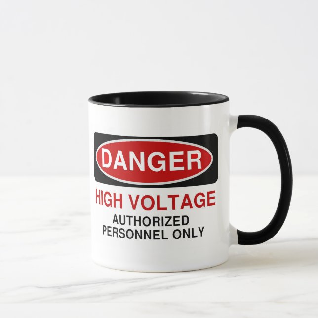 Danger High Voltage Mug (Right)