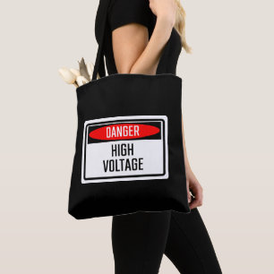Danger High Voltage Sign Tote Bag