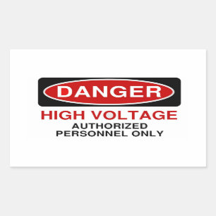 Danger High Voltage Sticker