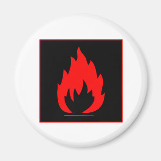 Danger Highly Flammable Warning Sign Chemical Burn Magnet