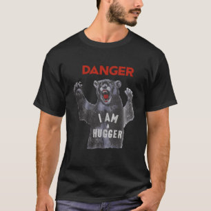 Danger I'M Hugger Bear Sun Nerd Geek T-Shirt