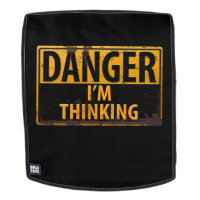DANGER I'M THINKING Funny Metal Rust Sign