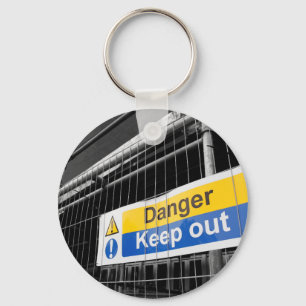 Danger Keep Out sign Keychain