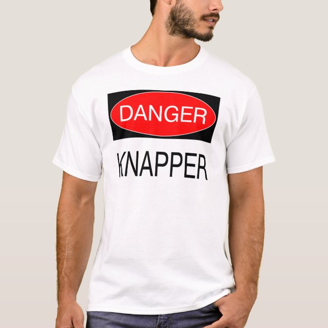 Danger - Knapper Funny Knapping T-Shirt Mug Casque (Devant)