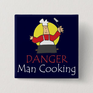 Danger Man Cooking 2 Inch Square Button