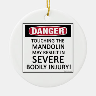 Danger Mandolin Ceramic Ornament