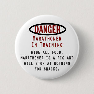 Danger Marathoner 2 Inch Round Button