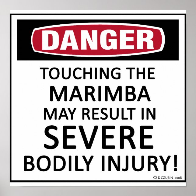 Danger Marimba Poster (Front)