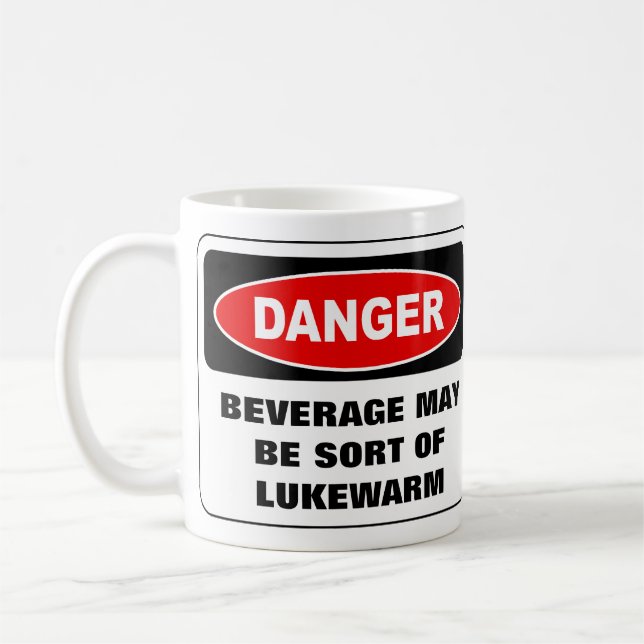 danger mug - customized text (Left)