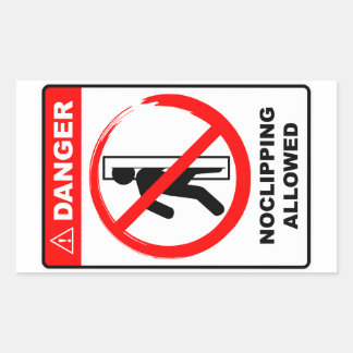 Danger No Clipping Allowed Sign Sticker