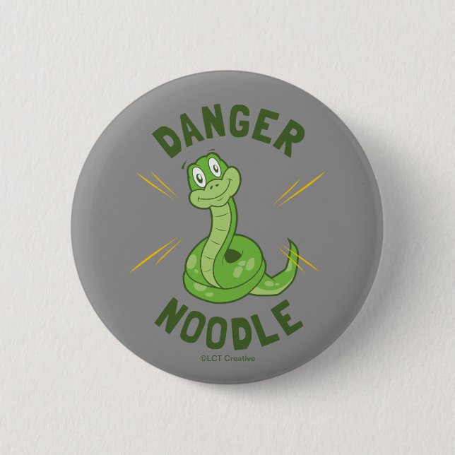 Danger Noodle 2 Inch Round Button (Front)