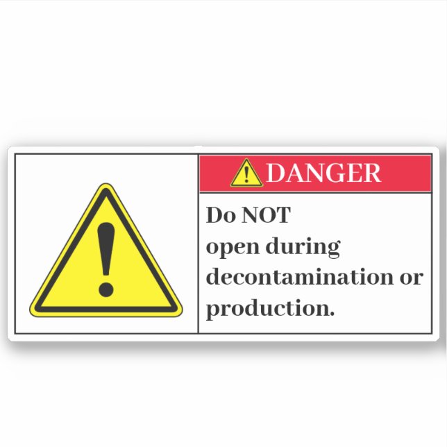 Danger N'Ouvre Pas Le Étiquette (Devant)