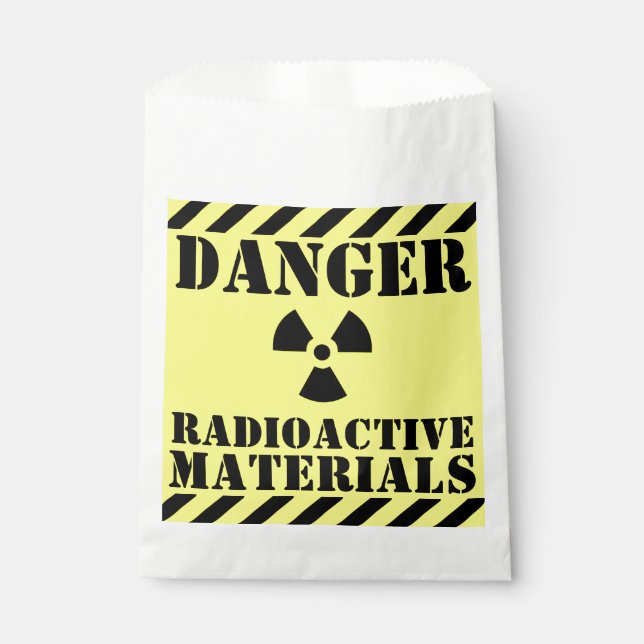 DANGER RADIOACTIVE MATERIALS  Trick Or Treat Favour Bag (Front)