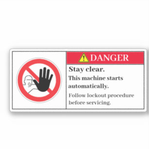 Danger Rester Clair Étiquette