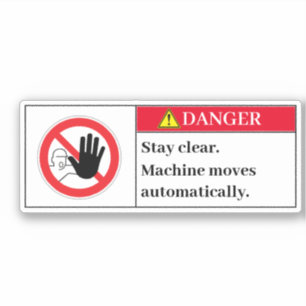 Danger Rester Clair Étiquette