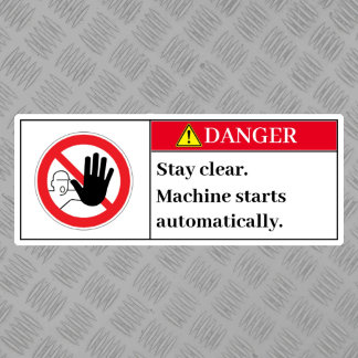 Danger Rester Clair Étiquette