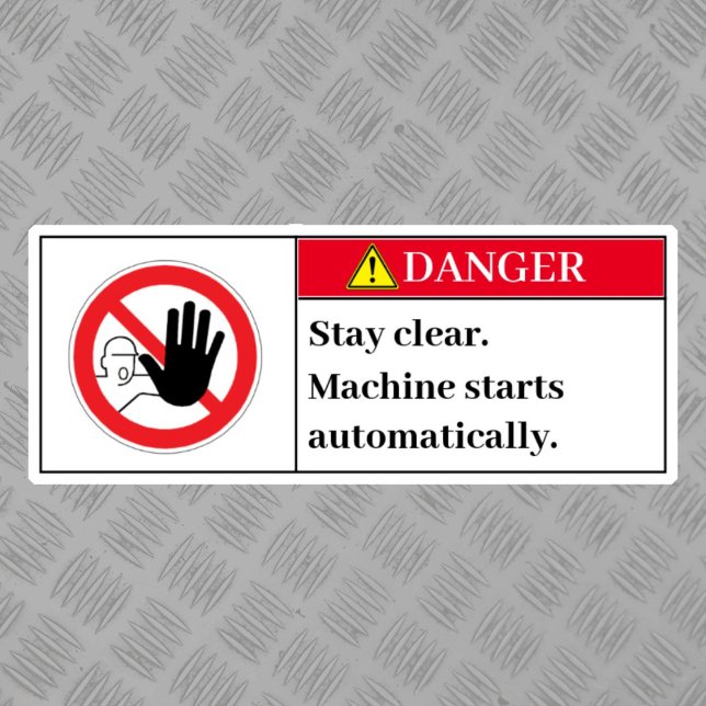 Danger Rester Clair Étiquette (Créateur téléchargé)