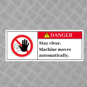 Danger Rester Clair Étiquette