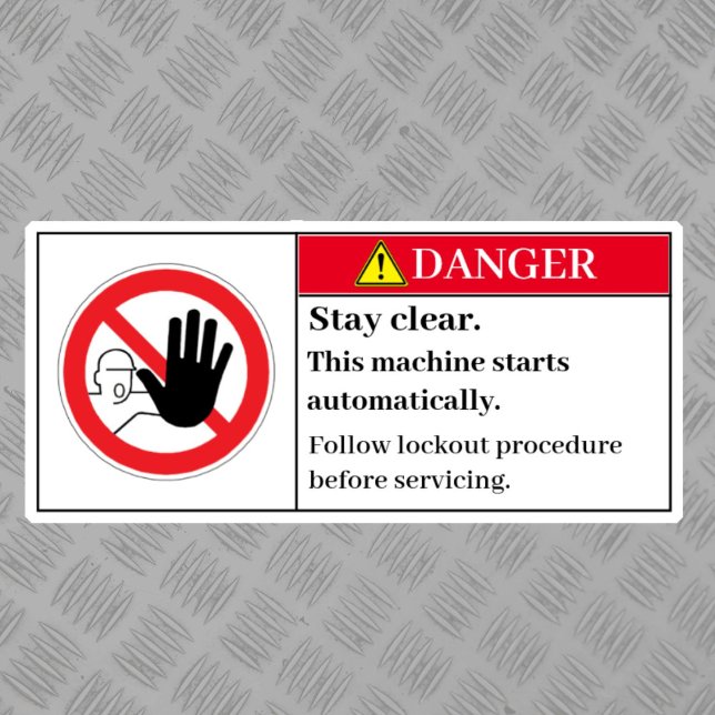 Danger Rester Clair Étiquette (Créateur téléchargé)