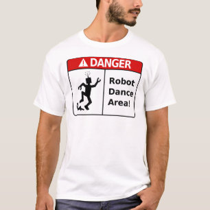 DANGER Robot Dance Area! (Men's T-Shirt) T-Shirt