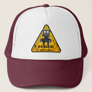 Danger! Robots Ahead Trucker Hat