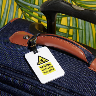 Danger Scaffolding Incomplete Site Warning Luggage Tag