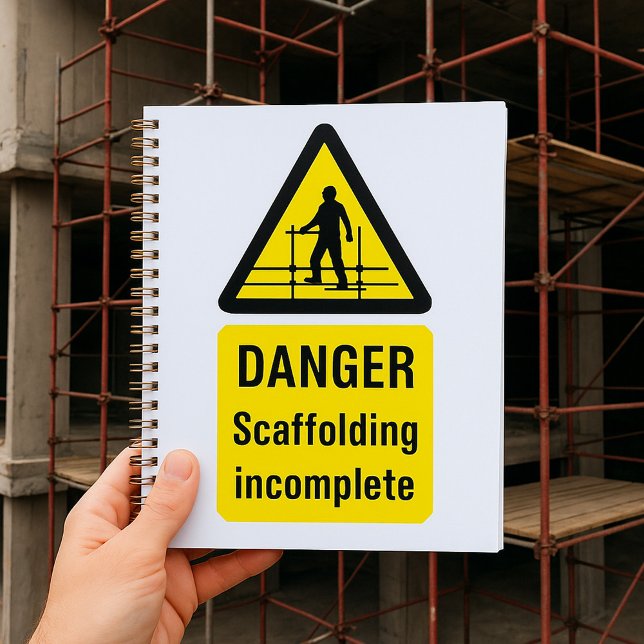 Danger Scaffolding Incomplete Site Warning Planner (Creator Uploaded)