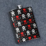 Danger Scary Skulls Pattern Hip Flask<br><div class="desc">Style your kitchen with these scary skulls pattern art Flasks and share your feedback with us. Happy Shopping</div>