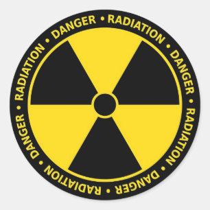 Danger Sign Classic Round Sticker