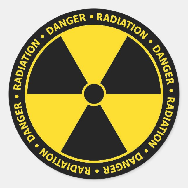 Danger Sign Classic Round Sticker (Front)