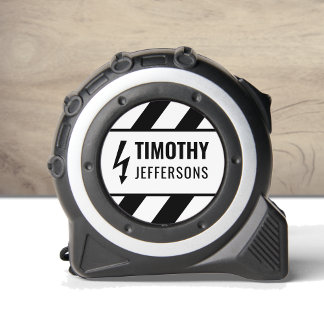 Danger Sign Personalized Thin White Line 1