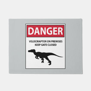 Danger Sign (Raptors) Doormat